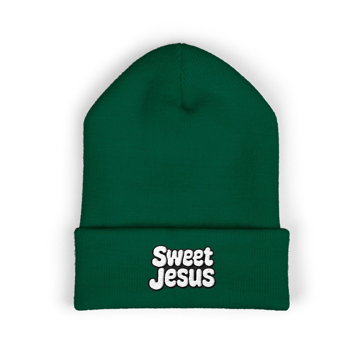 Sweet Jesus Embroidered Beanie, Classic Cuffed Winter Hat, Funny Gift for Christians, Cozy Casual Accessory, Holiday Apparel