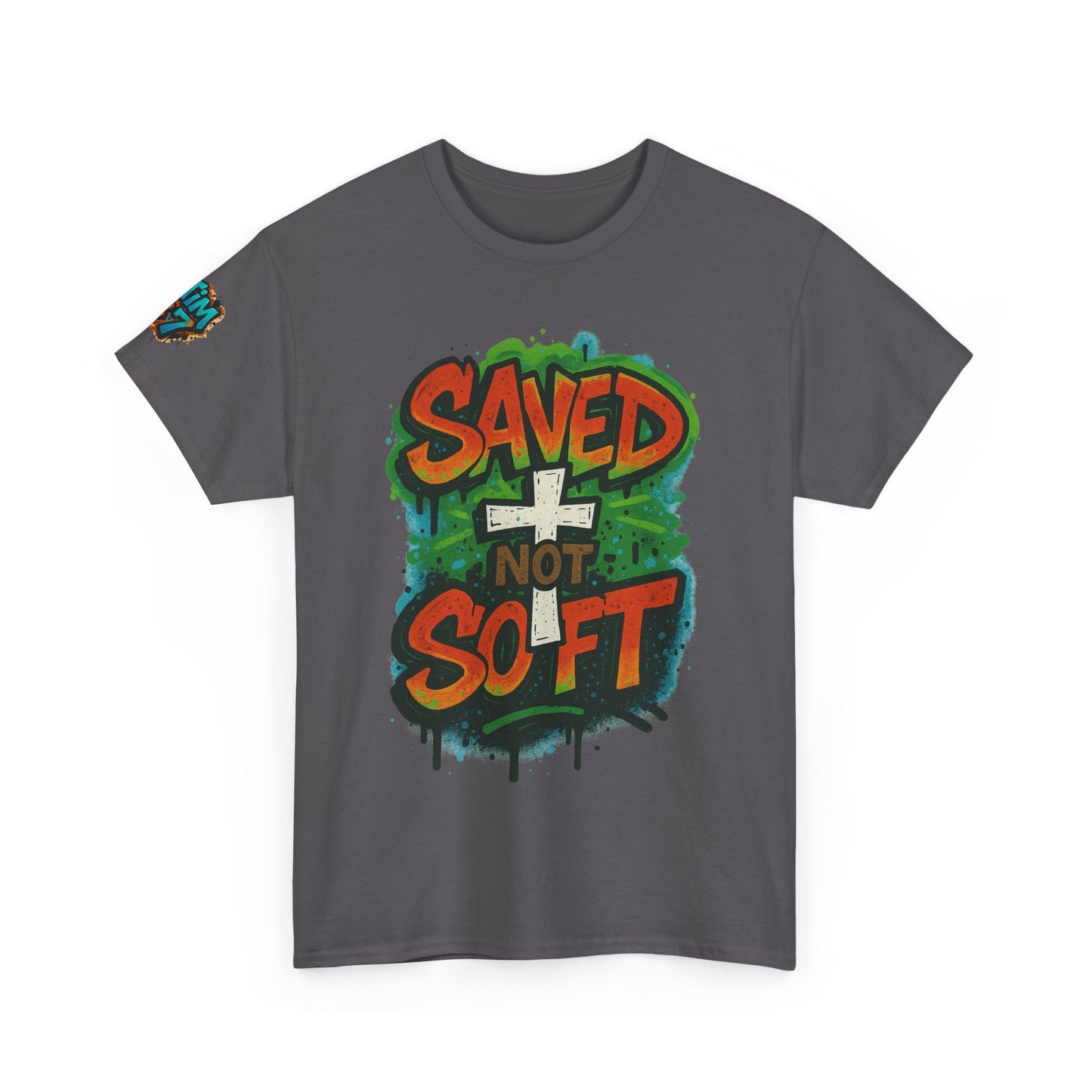 Christian Tee - Saved not Soft Unisex Heavy Cotton