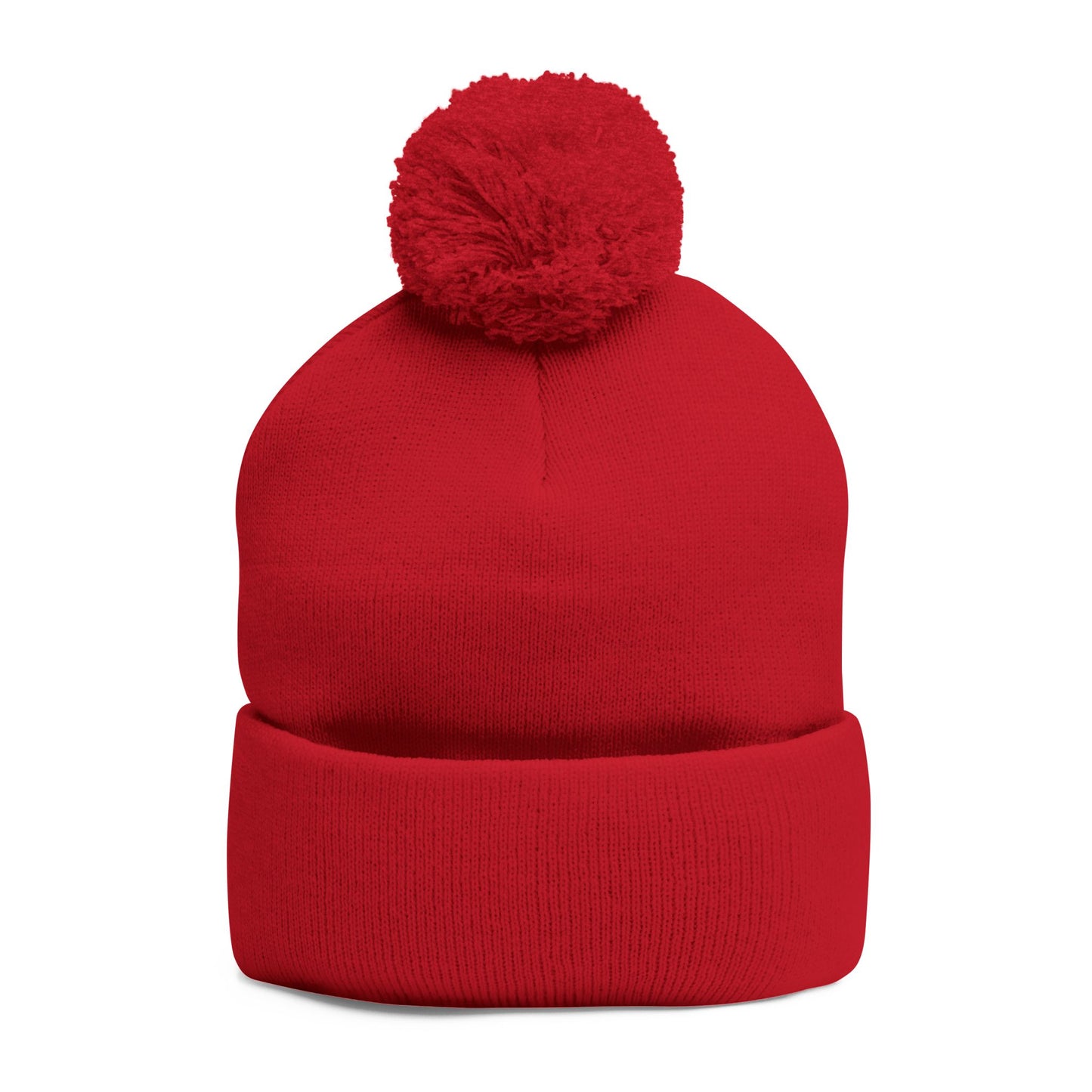 Beanie Hat - Don't Let Fall Sneak Up on You - Embroidered Pom-Pom Knit Cap