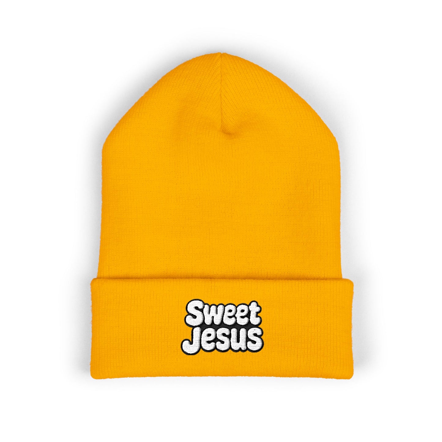 Sweet Jesus Embroidered Beanie, Classic Cuffed Winter Hat, Funny Gift for Christians, Cozy Casual Accessory, Holiday Apparel