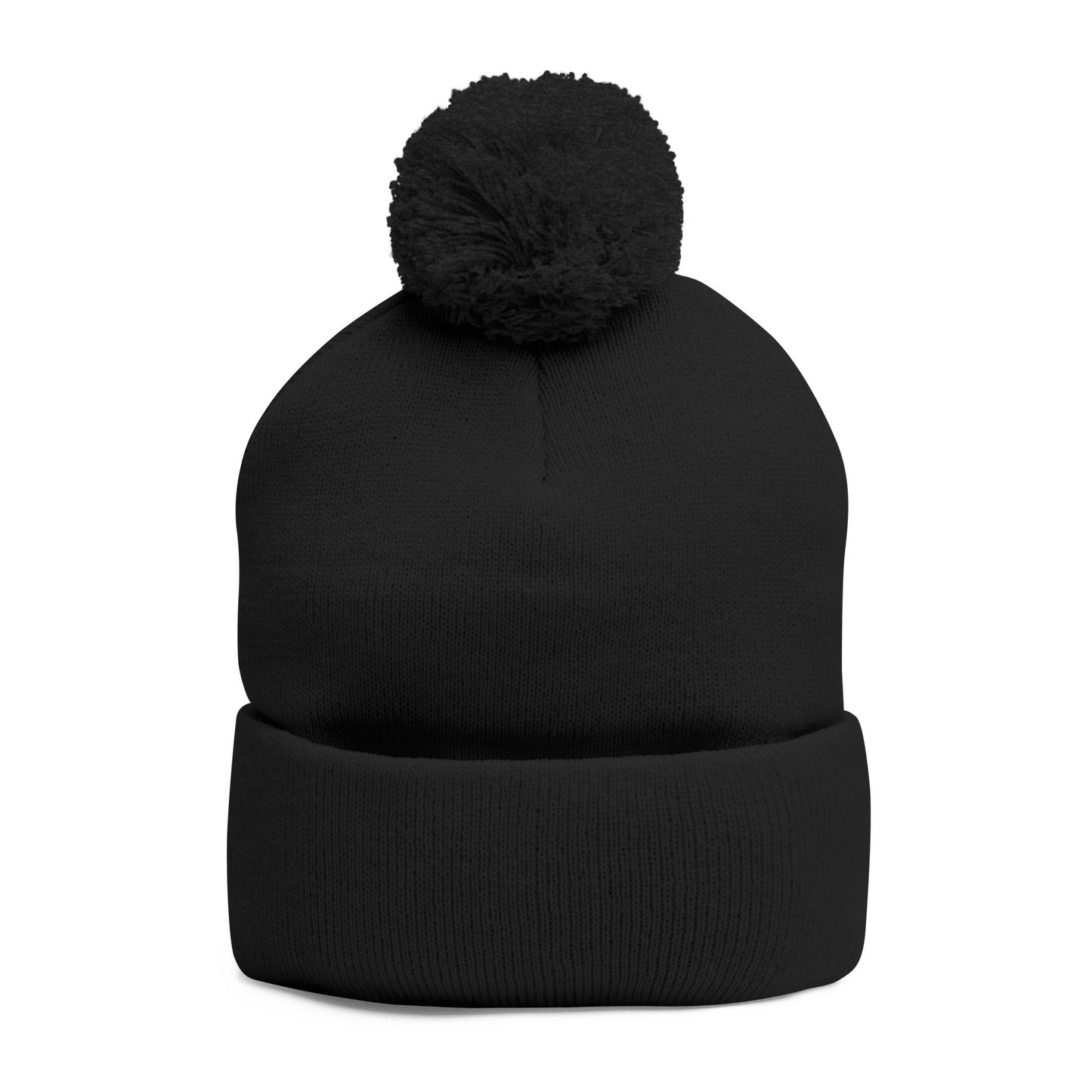 Beanie Hat - Don't Let Fall Sneak Up on You - Embroidered Pom-Pom Knit Cap