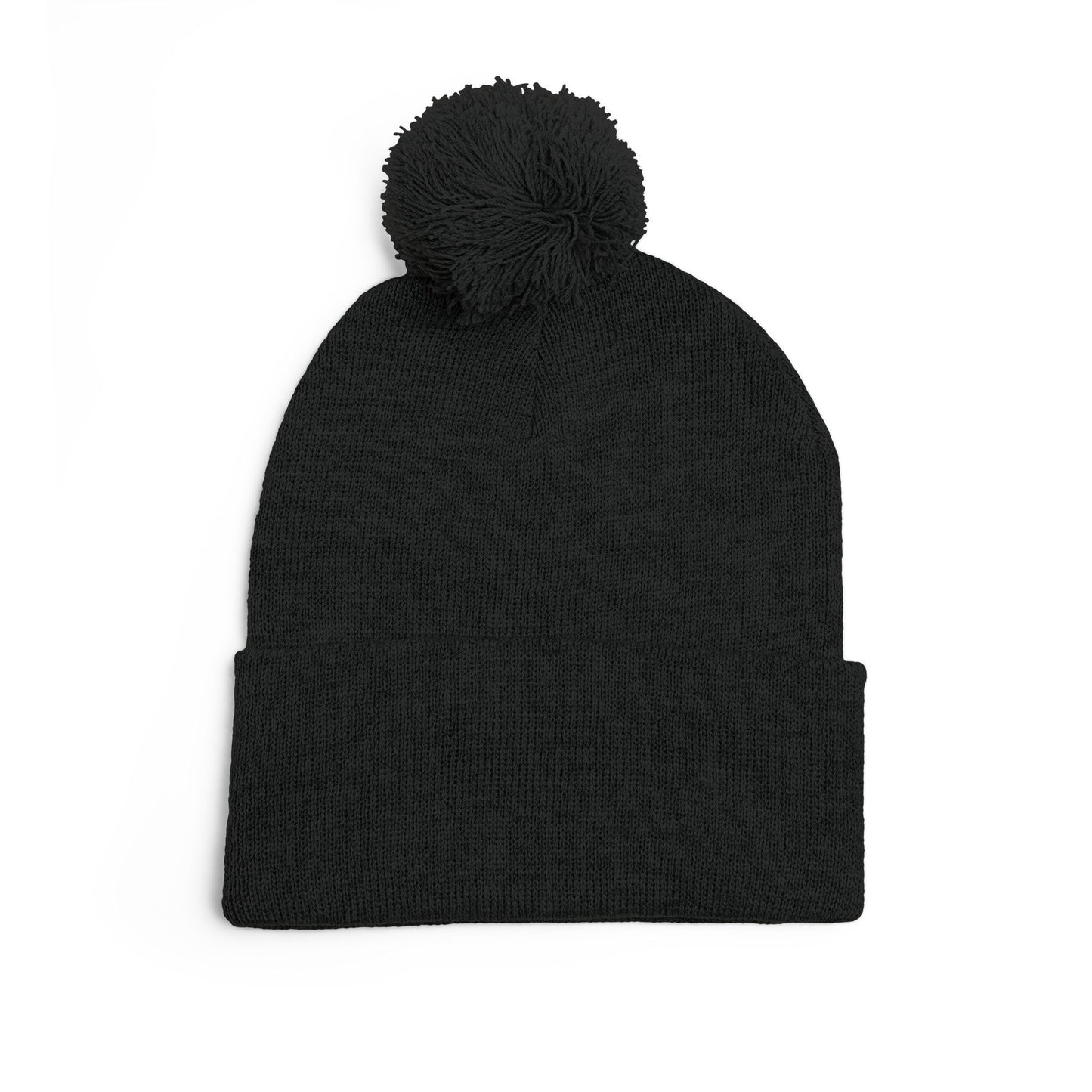 Beanie Hat - Don't Let Fall Sneak Up on You - Embroidered Pom-Pom Knit Cap