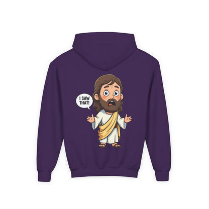 👕 Sweet Jesus Youth Hoodie – "I Saw That!" Edition 👕