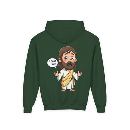 👕 Sweet Jesus Youth Hoodie – "I Saw That!" Edition 👕