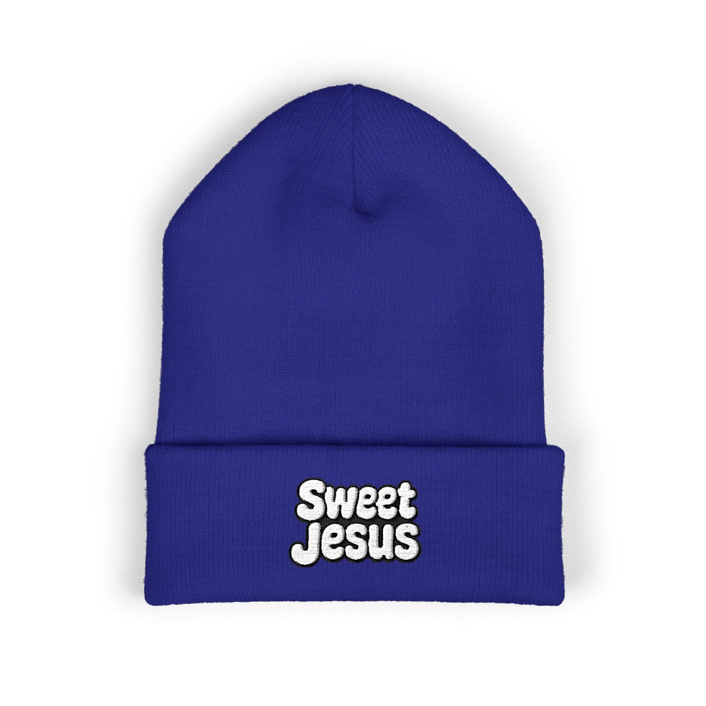 Sweet Jesus Embroidered Beanie, Classic Cuffed Winter Hat, Funny Gift for Christians, Cozy Casual Accessory, Holiday Apparel