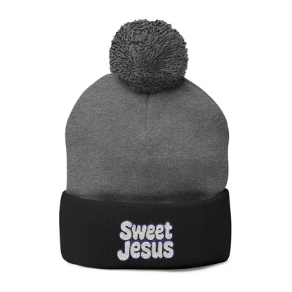 Beanie Hat - Don't Let Fall Sneak Up on You - Embroidered Pom-Pom Knit Cap