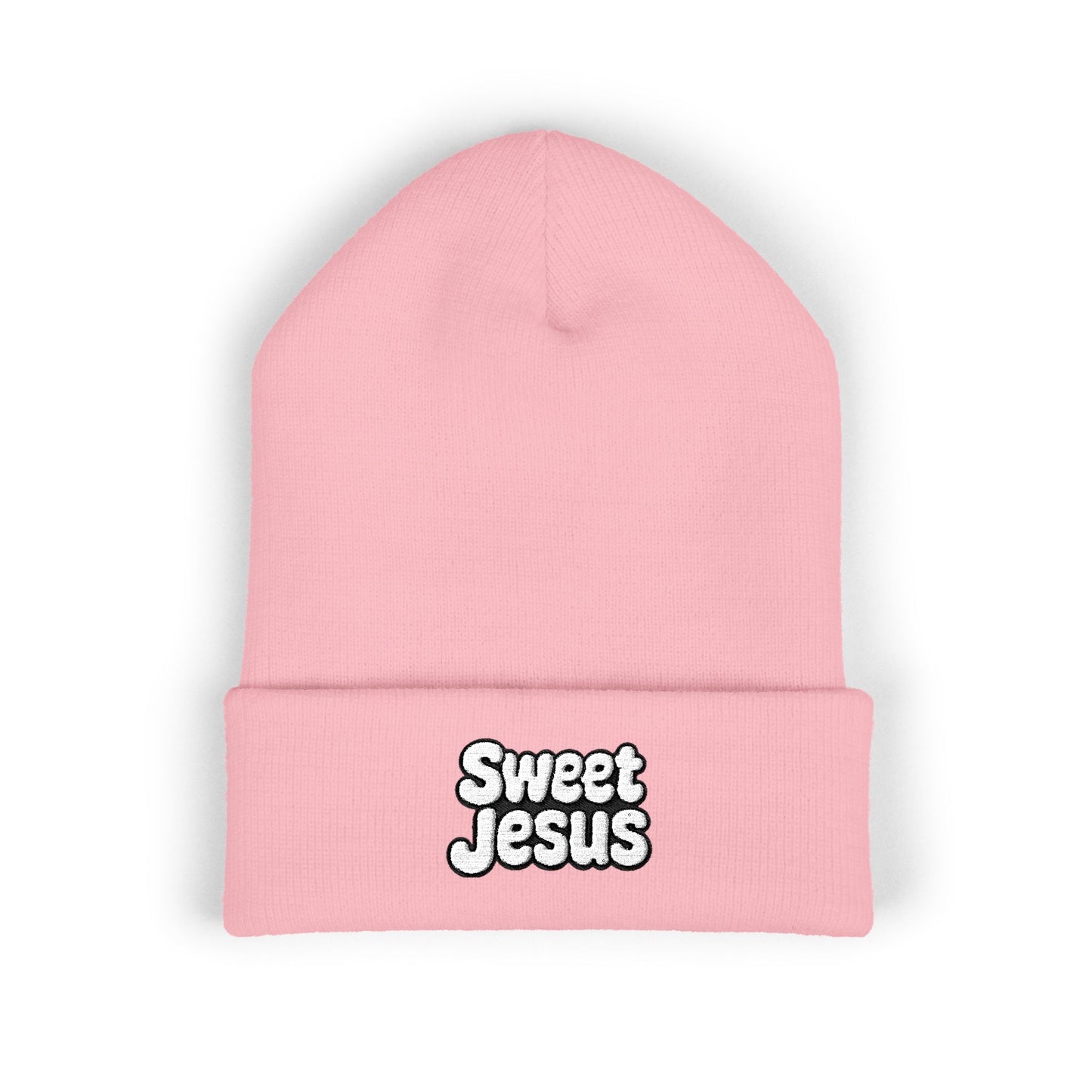 Sweet Jesus Embroidered Beanie, Classic Cuffed Winter Hat, Funny Gift for Christians, Cozy Casual Accessory, Holiday Apparel