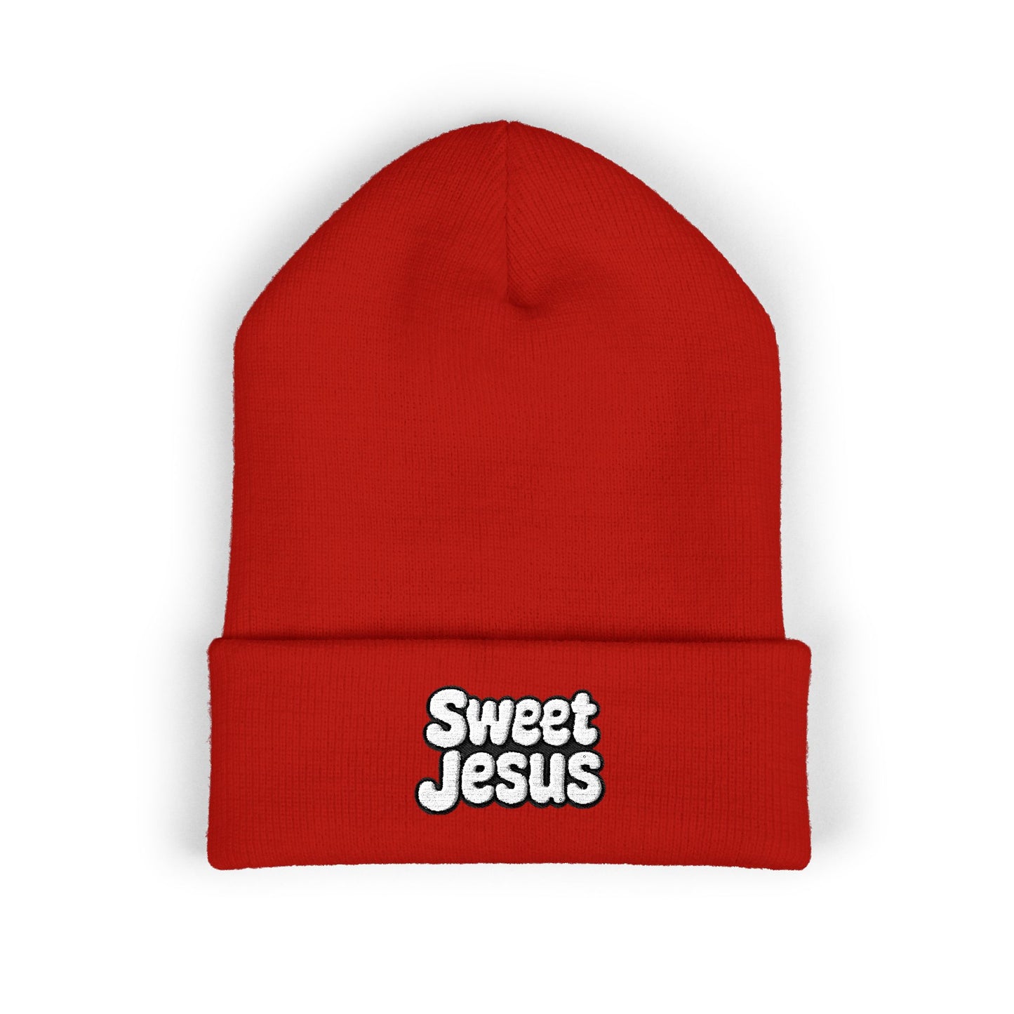 Sweet Jesus Embroidered Beanie, Classic Cuffed Winter Hat, Funny Gift for Christians, Cozy Casual Accessory, Holiday Apparel
