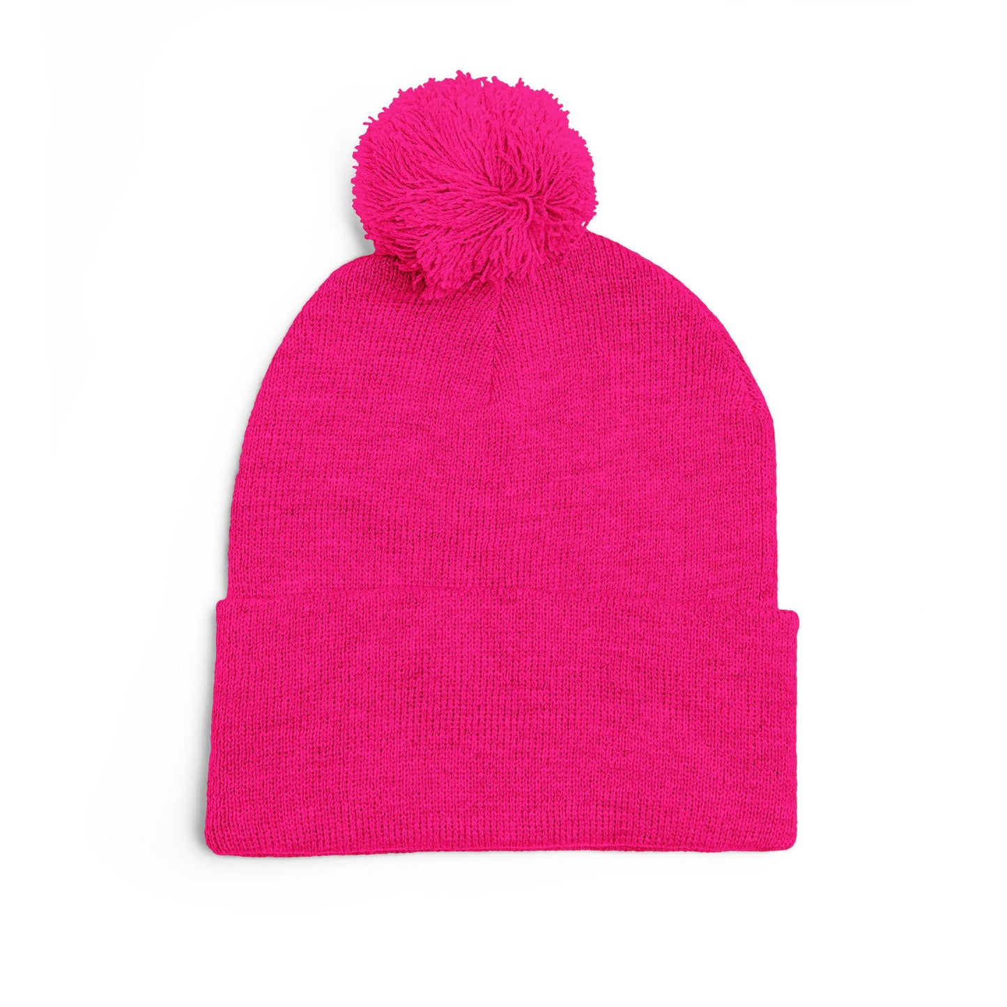 Beanie Hat - Don't Let Fall Sneak Up on You - Embroidered Pom-Pom Knit Cap