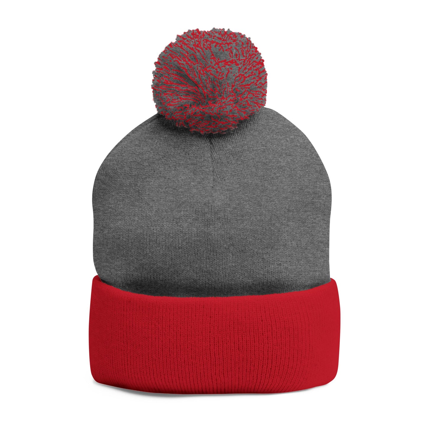 Beanie Hat - Don't Let Fall Sneak Up on You - Embroidered Pom-Pom Knit Cap