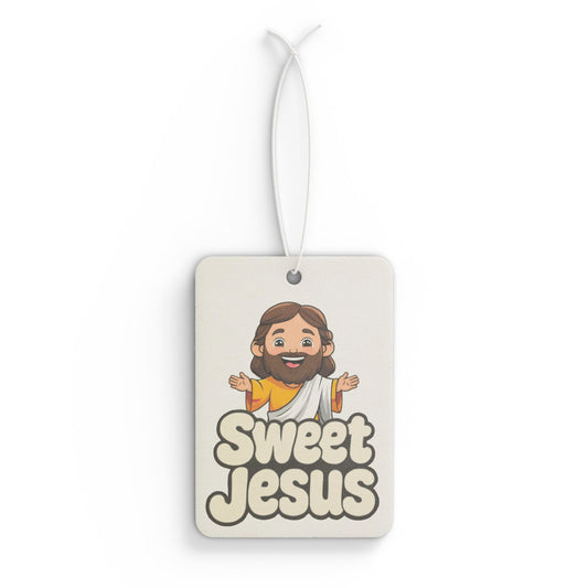 Sweet Jesus Air Freshener, Christian Car Decor, Religious Gift, Funny Scent Diffuser, Spiritual Home Accessory