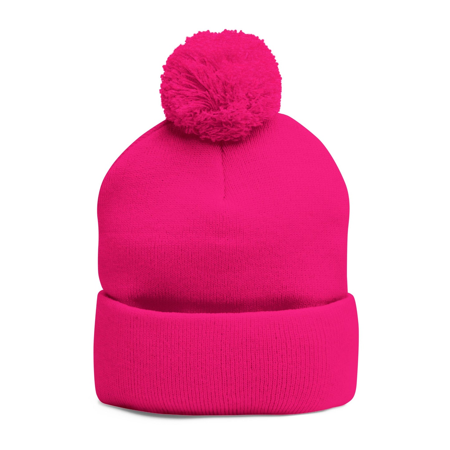 Beanie Hat - Don't Let Fall Sneak Up on You - Embroidered Pom-Pom Knit Cap