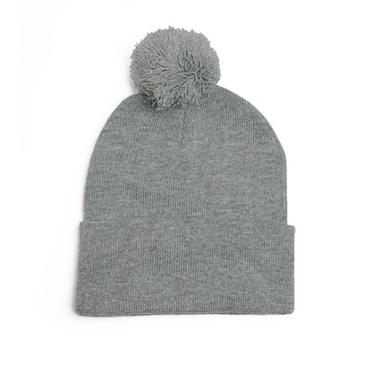 Beanie Hat - Don't Let Fall Sneak Up on You - Embroidered Pom-Pom Knit Cap