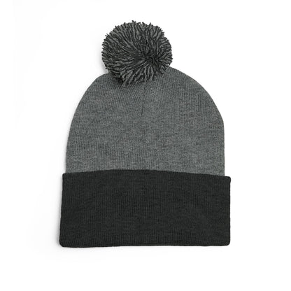 Beanie Hat - Don't Let Fall Sneak Up on You - Embroidered Pom-Pom Knit Cap