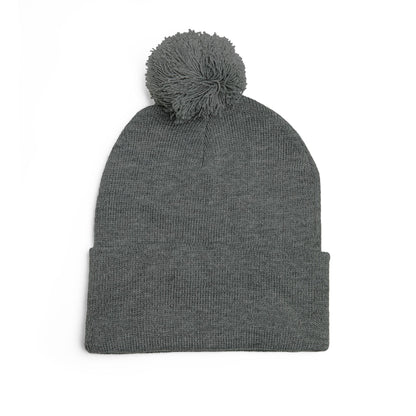 Beanie Hat - Don't Let Fall Sneak Up on You - Embroidered Pom-Pom Knit Cap
