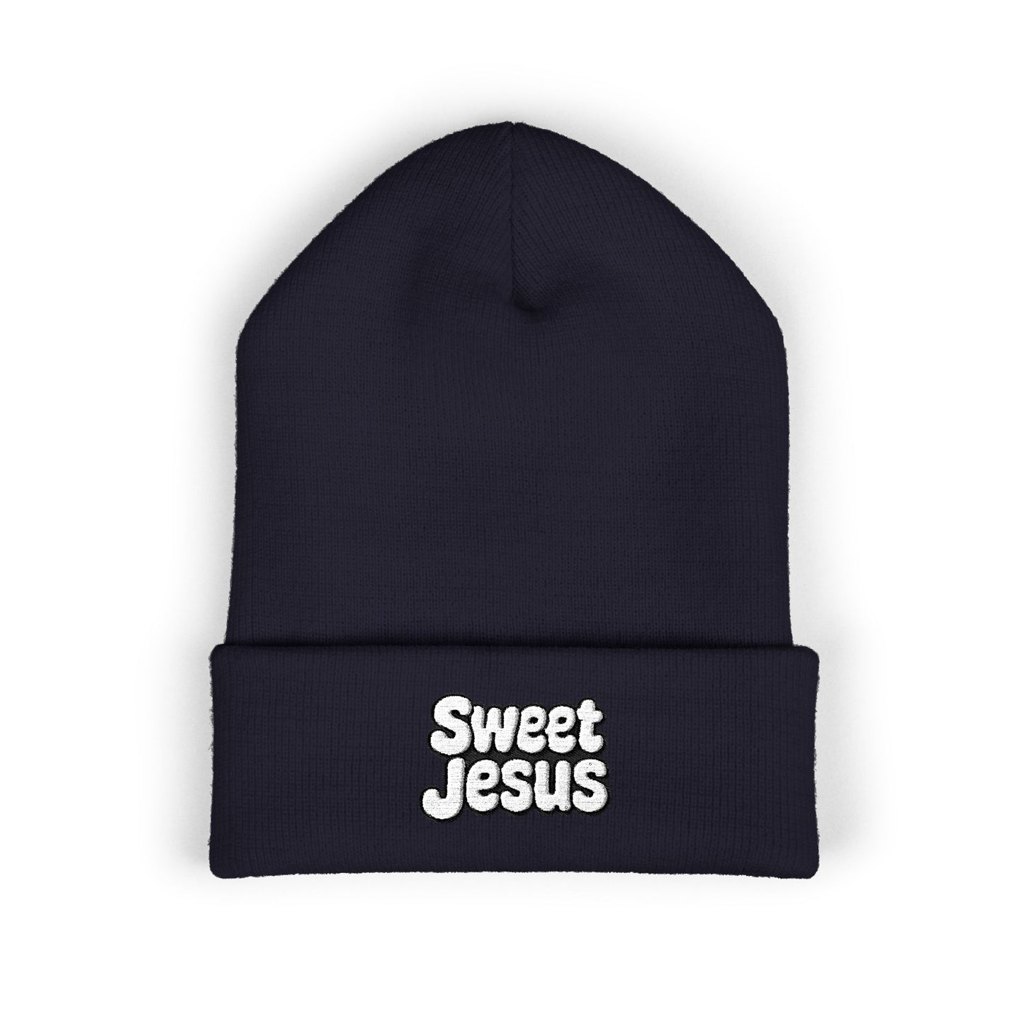 Sweet Jesus Embroidered Beanie, Classic Cuffed Winter Hat, Funny Gift for Christians, Cozy Casual Accessory, Holiday Apparel