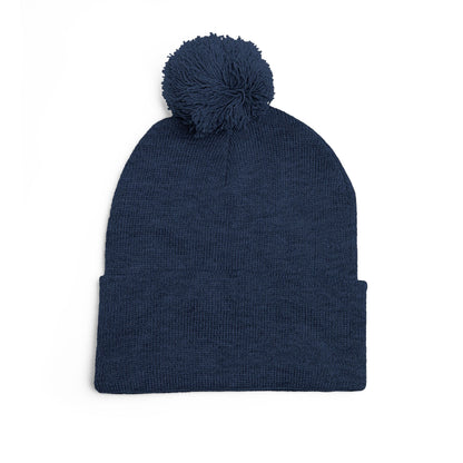 Beanie Hat - Don't Let Fall Sneak Up on You - Embroidered Pom-Pom Knit Cap