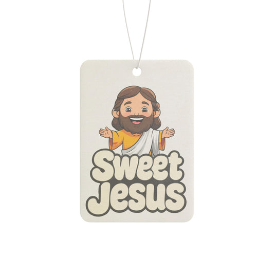 Sweet Jesus Air Freshener, Christian Car Decor, Religious Gift, Funny Scent Diffuser, Spiritual Home Accessory