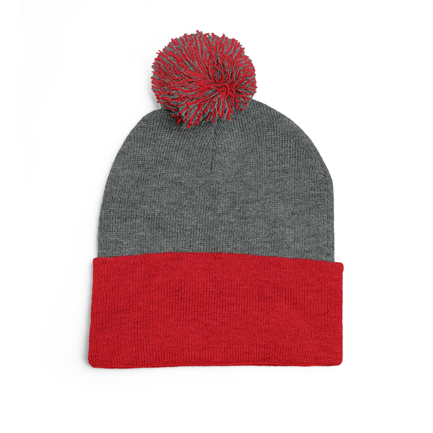 Beanie Hat - Don't Let Fall Sneak Up on You - Embroidered Pom-Pom Knit Cap