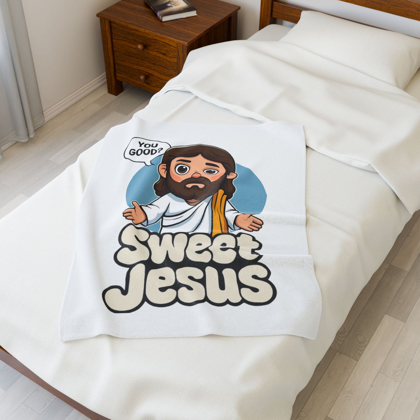 Blanket Velveteen Plush Sweet Jesus Warm Hug