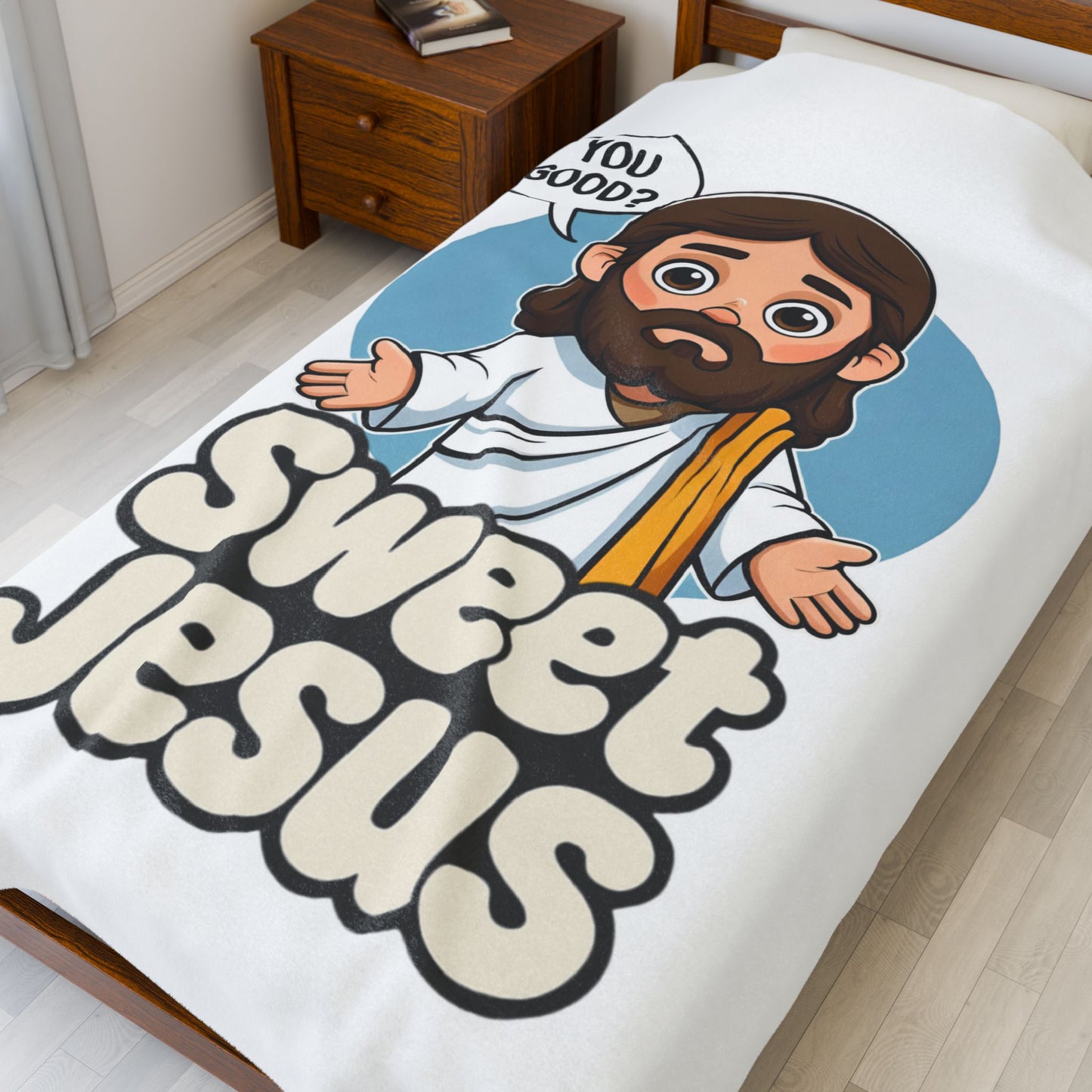Blanket Velveteen Plush Sweet Jesus Warm Hug