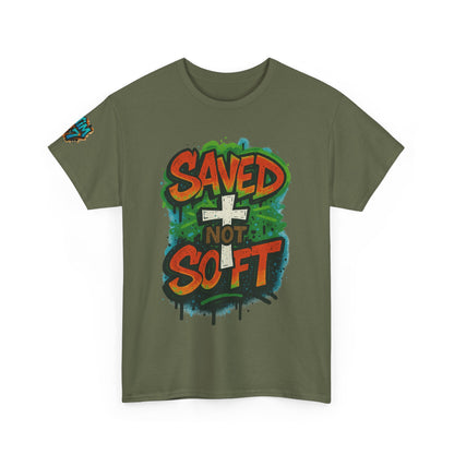 Christian Tee - Saved not Soft Unisex Heavy Cotton