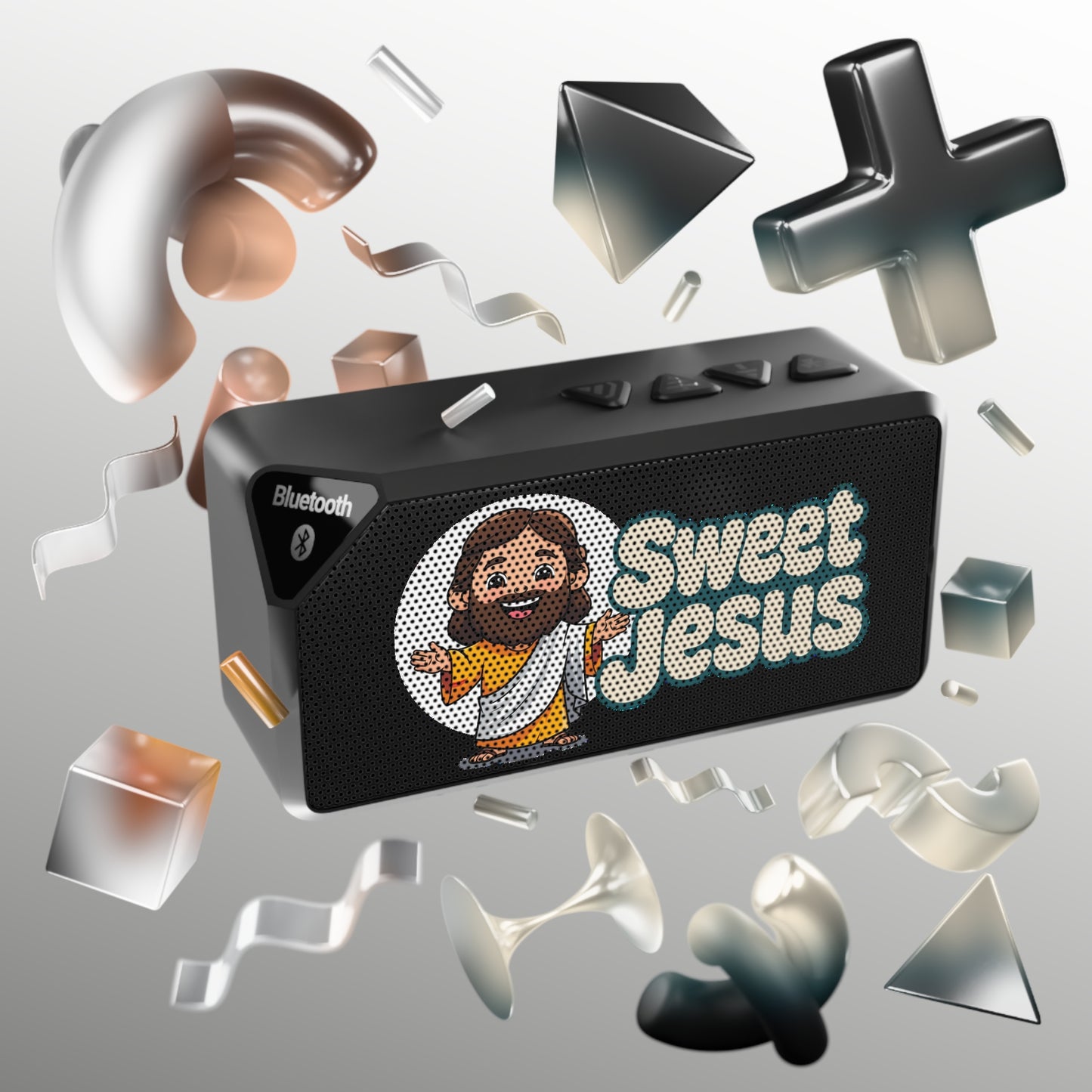 Bluetooth Speaker, Sweet Jesus Design, Perfect for Parties, Gift for Music Lovers, Home Decor, Funny Speaker